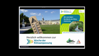 Titelfolie des Vortrags Wärmeinsel in Karlsruhe