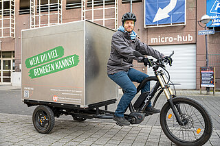 Lastenräder als emissionsfreie Lösung für die letzte Meile. 