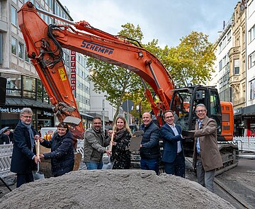 Erster Spatenstich für den zweiten Bauabschnitt zur Neugestaltung der Fußgängerzone 
