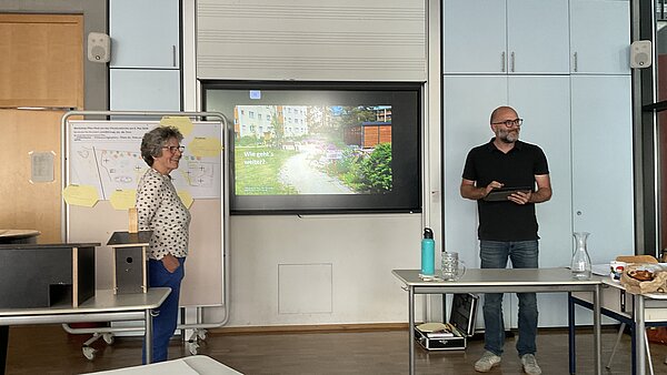 Foto der Planungswerkstatt am 8. Mai 2026 mit Mitarbeitenden des Gartenbauamtes