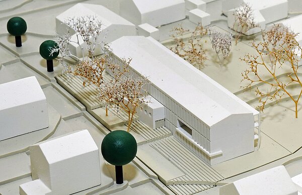 Im Wettbewerb für die Gestaltung der zukünftigen Kindertagesstätte in Palmbach setzte sich dieser Entwurf des Büros "Architektur 109" durch. 