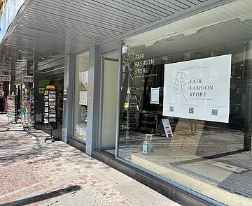 Schaufenster des "Fair Fashion Store"
