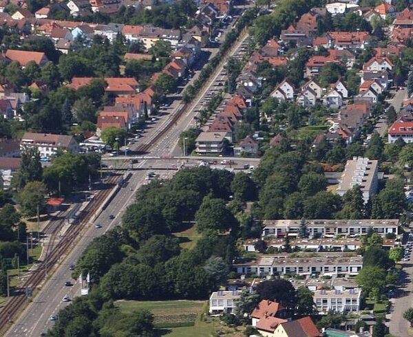 Luftaufnahme von Rüppurr