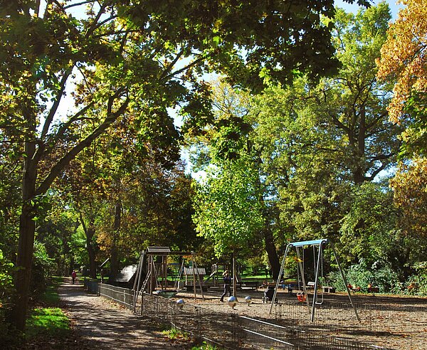 Der Spielplatz im Beiertheimer Wäldchen
