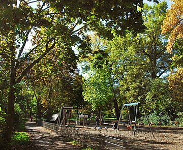 Der Spielplatz im Beiertheimer Wäldchen