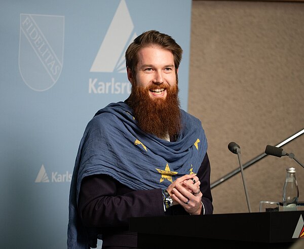 Fabian Gaukel hielt die Haushaltsrede für die Volt-Fraktion.