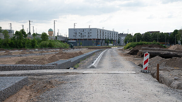 Blick auf eine Baustelle