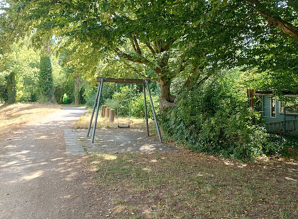 Blick auf die Spielfläche am Alte Bach in Hagsfeld. 