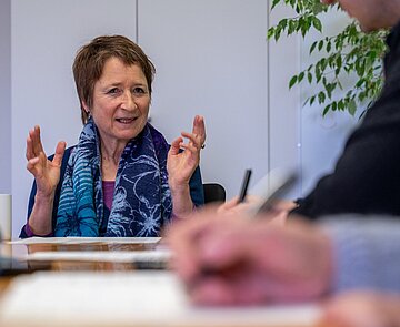 Erste Bürgermeisterin Bettina Lisbach im Gespräch beim Interview zum  Amtsantritt 