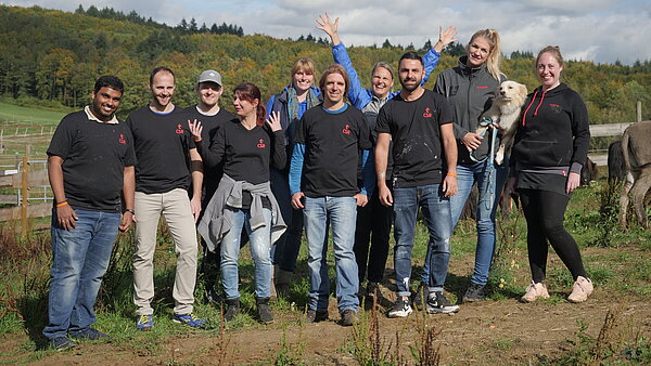 Tipico-Team hilft auf dem Tierschutzhof