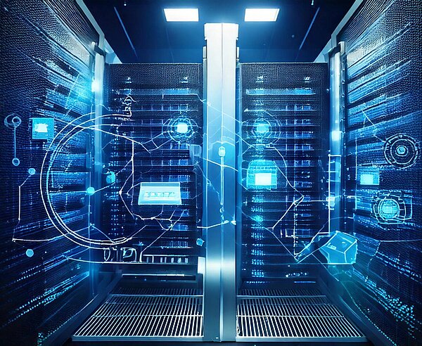 Symboldbild zu einem Serverraum mit IT-Infrastruktur