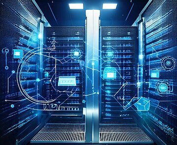 Symboldbild zu einem Serverraum mit IT-Infrastruktur