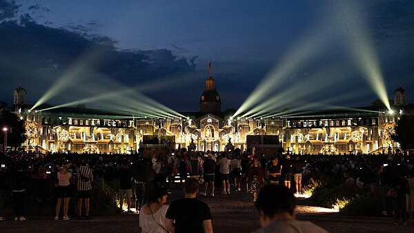 illuminiertes Schloss