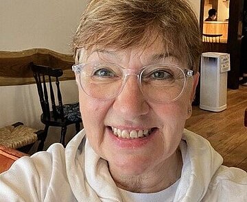 Lieselotte Klotz während eines Online-Vortrags