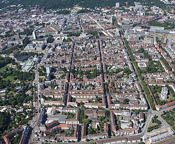 Luftaufnahme der Südstadt