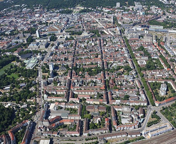 Luftaufnahme der Südstadt