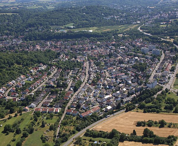 Luftaufnahme von Grötzingen