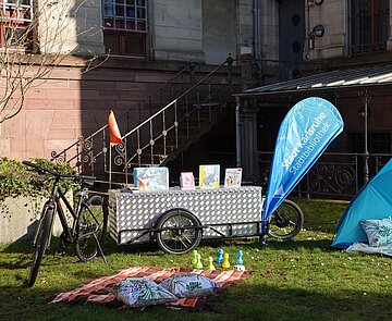 Lastenrad „Bücherblitz“ im Prinz-Max-Palais