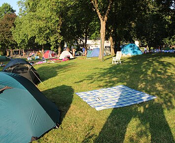 Übernachten im Freibad Wölfle