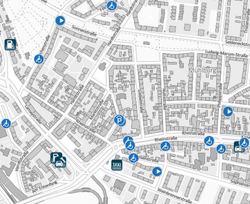 Abbildung der Themenkarte "Parken und Autoservices"