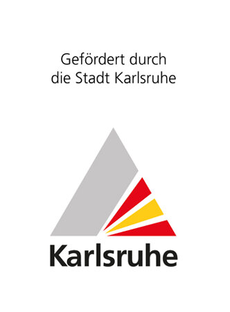 Logo Stadt Karlsruhe mit Förderzusatz 