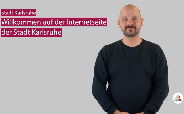Inhalte von karlsruhe.de erklärt in Deutscher Gebärdensprache (DGS)