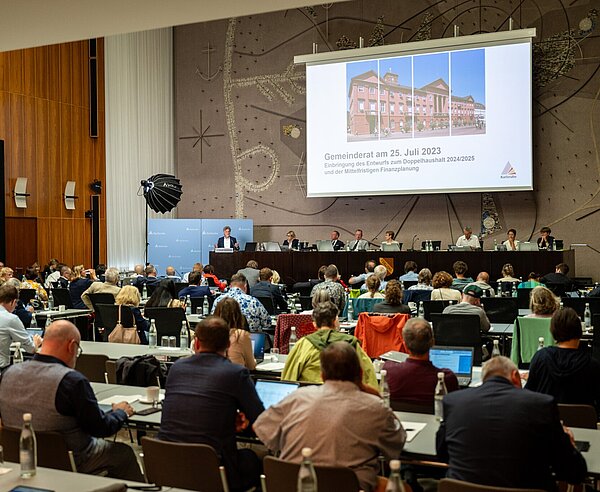 Sitzung des Gemeiderats zur Einbringung des Doppelhaushalts