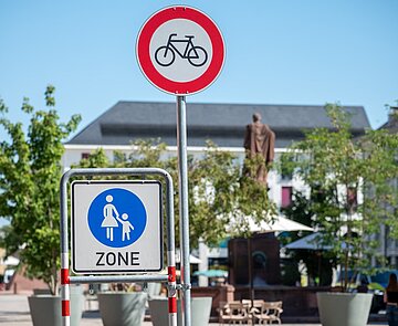 Schwerpunktkontrolle zur Überwachung der Fahrverbote in der Fußgängerzone Kaiserstraße und Marktplatz am 29.07.2026