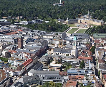 Luftaufnahme der Innenstadt