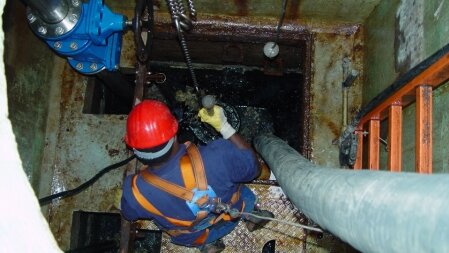 Vermessung im Abwasserkanal