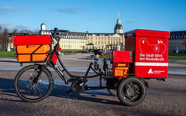 Lastenrad der Stadtverwaltung für klimafreundliche Dienstwege