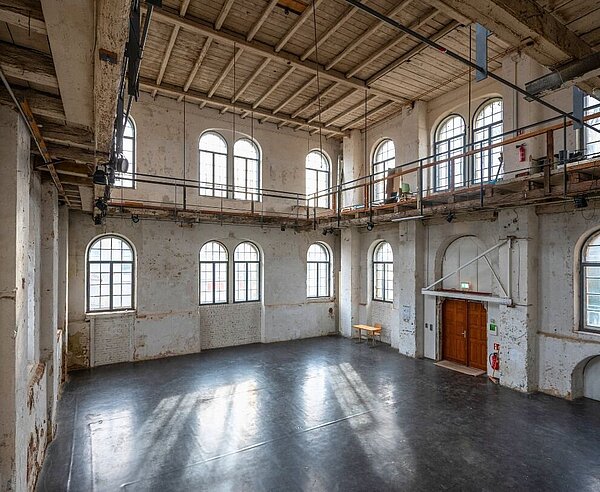 Große offene Halle der Orgelfabrik Durlach