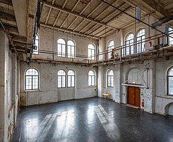 Große offene Halle der Orgelfabrik Durlach