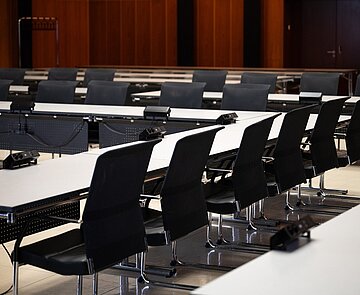 Bürgersaal bestuhlt für Gemeinderatssitzung
