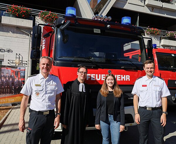 Das neue "HLF" bei der Freiwilligen Feuerwehr in Grötzingen wurde beim Tag der offenen Tür vorgestellt.