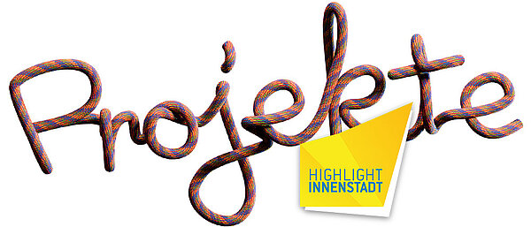 Schriftzug Projekte mit Logo Zukunft Innenstadt
