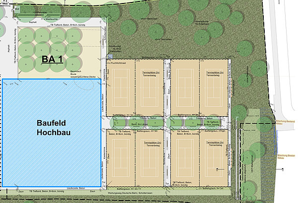 Ausschnitt von einem Bebauungsplan