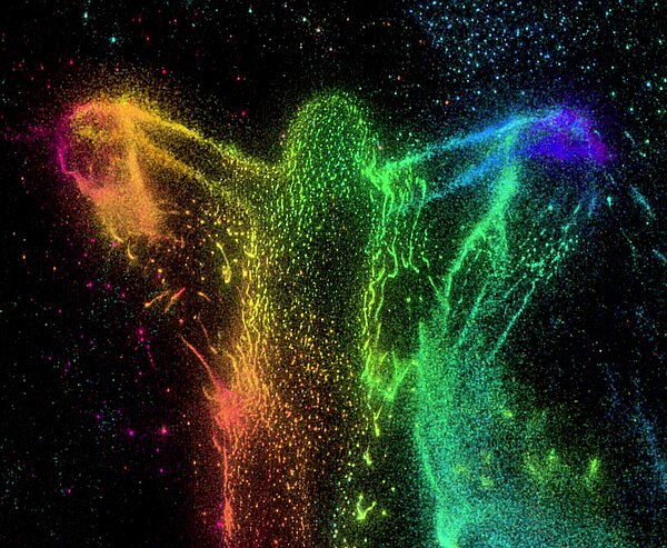 Das Stille Chaos der Farben, 2020-2021, interaktive Videoinstallation