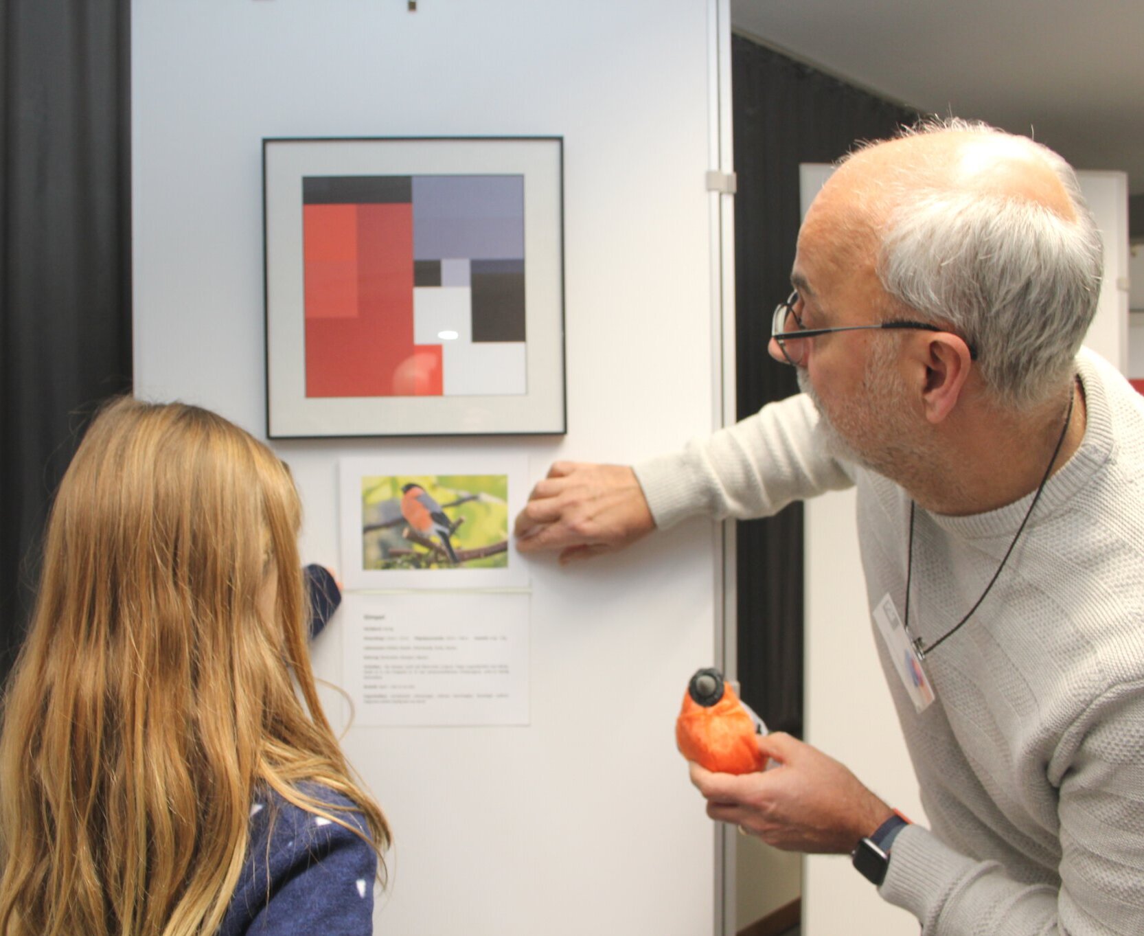 Eröffnung der Ausstellung "Blocbirds" im Naturschutzzentrum Rappenwört am 08.12.2023