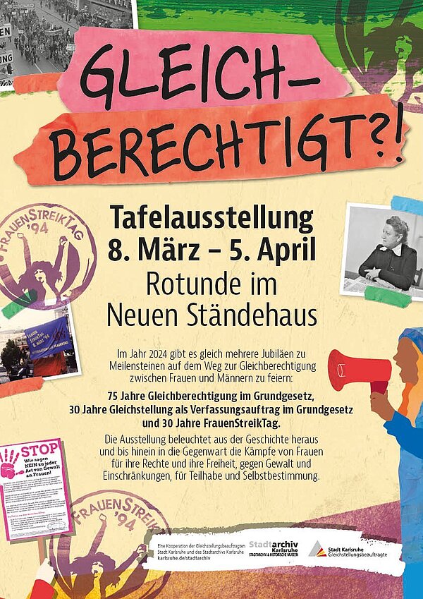 Ausstellungsplakat "Gleichberechtigt?!"