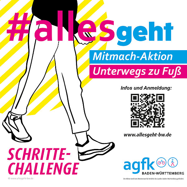 Infografik zur Schritte-Challenge 2026 #allesgeht