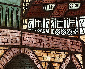 Fenster im Rathaus Grötzingen