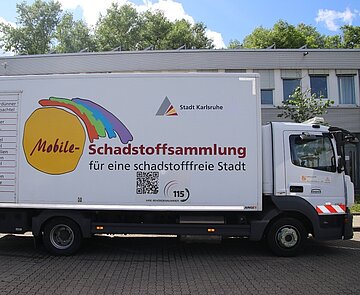 Blick auf das Schadstoffmobil