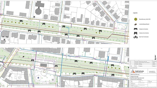 Plan Hildapromenade Bankkonzept Fliederplatz