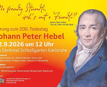 Ehrung zum 200. Todestag von Johann Peter Hebel