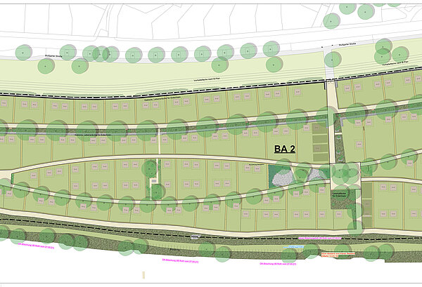 Ausschnitt aus einem Bebauungsplan