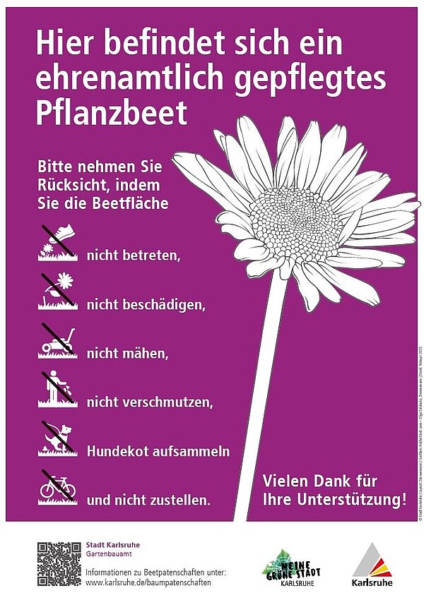 Hinweisschild Grünpatenschaft