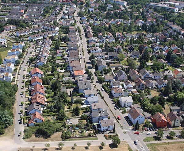 Luftaufnahme von Neureut-Heide