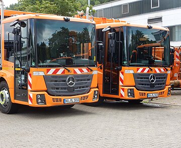 Fahrzeuge des Teams Sauberes Karlsruhe.