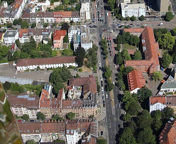 Luftaufnahme der Südweststadt